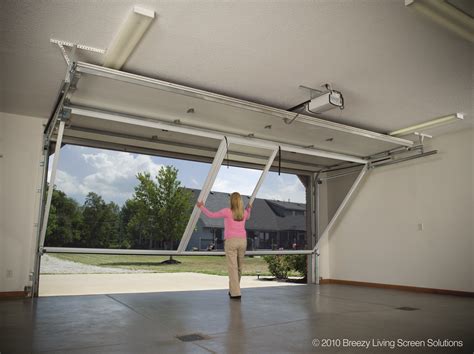 Garage Screen System - Lifestyle Garage Screen Door contains a retractable roll-up passage door ...