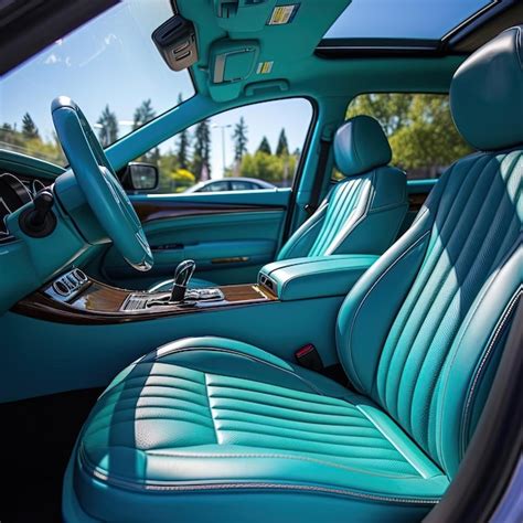 Premium AI Image | Green car interior