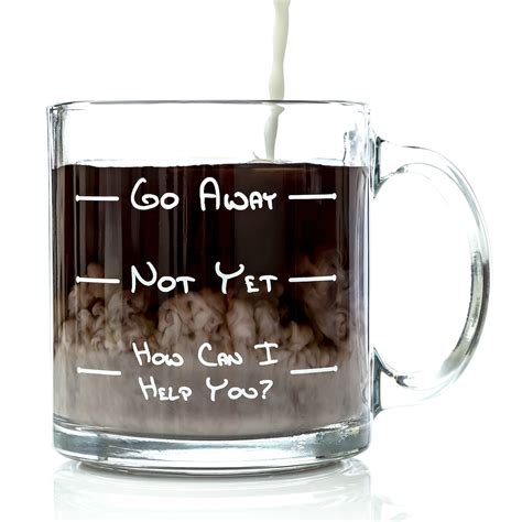 funny coffee mugs and mugs with quotes: Go Away Funny Glass Coffee Mug ...