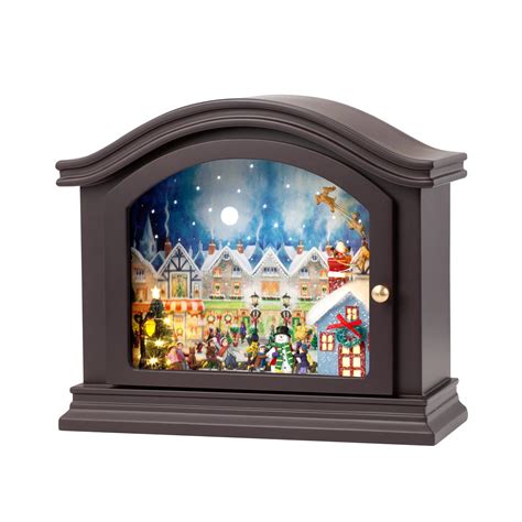 Mr. Christmas Animated Mantel Music Box, Brown - Walmart.com