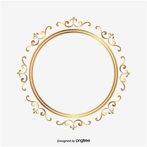 Gold Circle Frame Clipart Vector, Frame Gold Circle Around A Circle, The Circle Frame, Around A ...