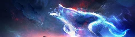 🔥 Download Wolf Fantasy Art 4k Wallpaper by @acurtis | Dual Monitor ...