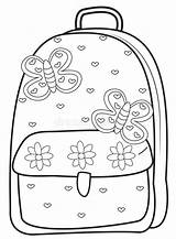 Backpack Coloring Page Stock Illustrations – 616  sketch template