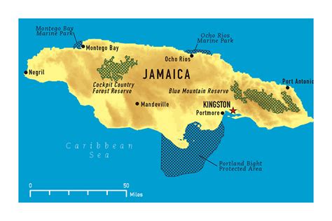 Jamaica Country Map