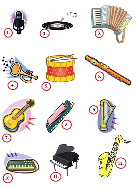 Musical Instruments Vocabulary