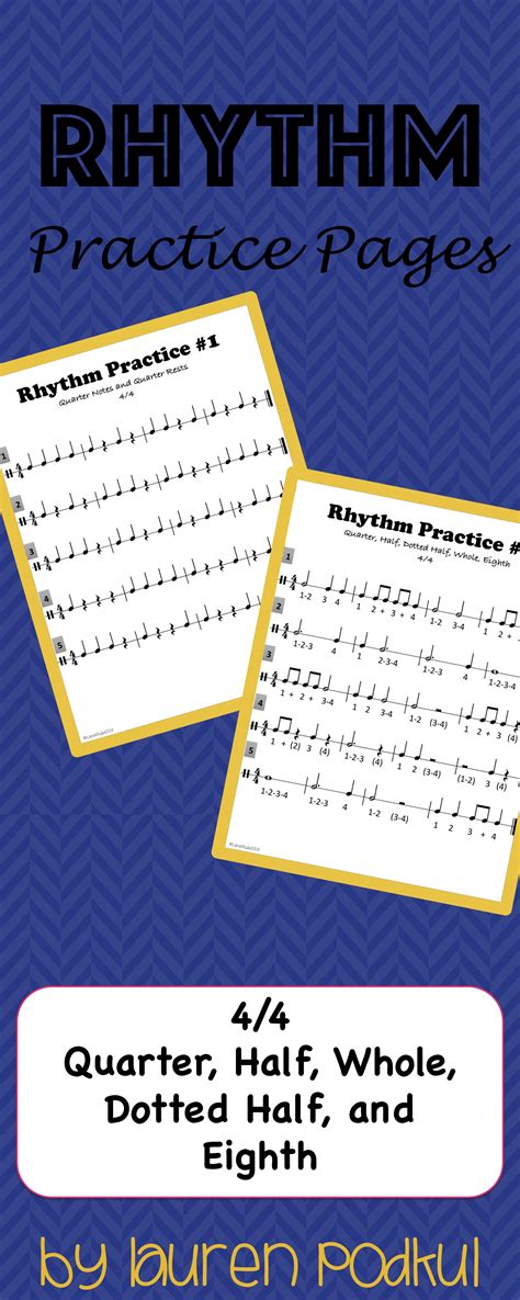 Rhythm Practice Worksheets #1 | Rhythms, Teaching music, Rhythm worksheets