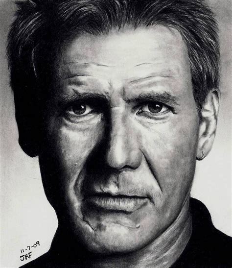 Harrison Ford | Celebrity portraits drawing, Portrait sketches, Pencil ...