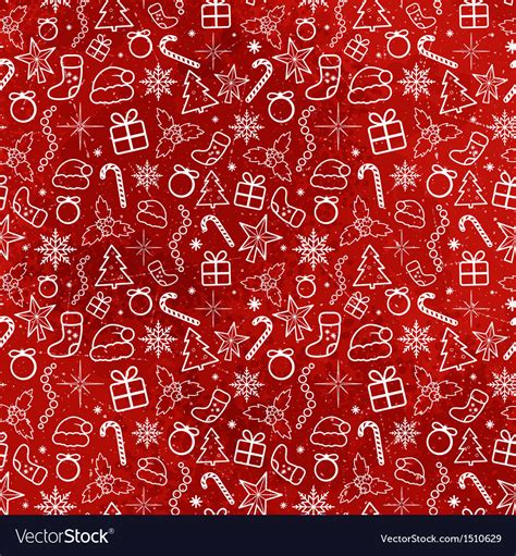 Red christmas seamless pattern Royalty Free Vector Image