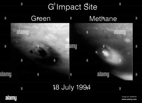 Comet Shoemaker-Levy 9/Jupiter collision. Images taken by the Hubble ...