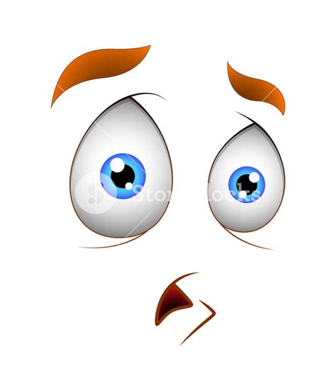 Shocked Cartoon Face Vector Expression Royalty-Free Stock Image - Storyblocks