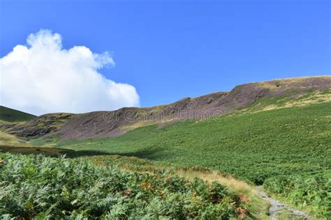 Burnt Horse Ridge with Lonscale Fell Ahead Stock Image - Image of burnt, lonscale: 263533401