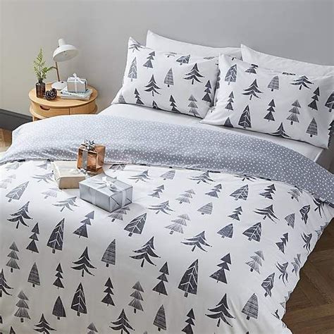 Christmas Trees Duvet Cover and Pillowcase Set | Dunelm | Christmas ...