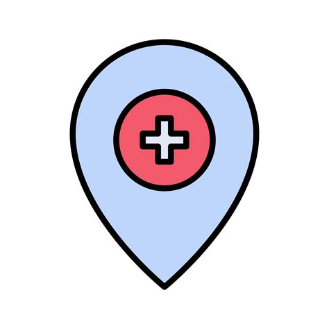 Hospital Location Icon 2566003 Vector Art at Vecteezy