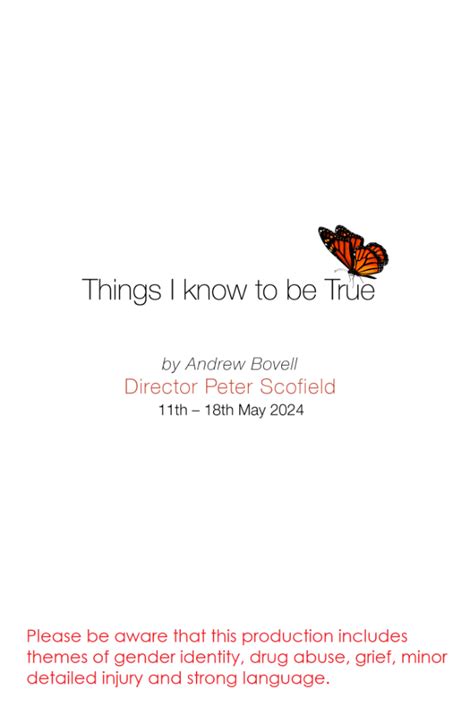 Things I Know to be True by Andrew Bovell at The Whitefield Garrick ...