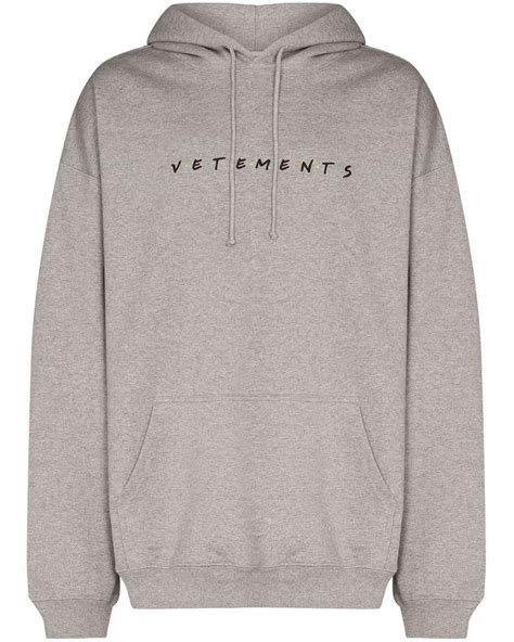 Vetements Synthetic Friendly Logo-print Hoodie in Grey (Gray) for Men ...