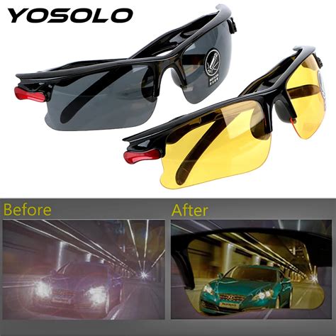 Car Night Vision Glasses Anti Glare Protective Gears Sunglasses Night Vision Driver Goggles ...