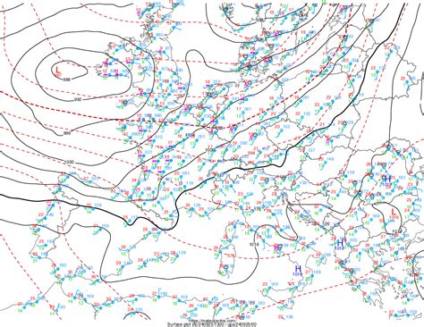 Surface analyses and observations / Europe / Europe