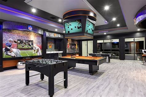 Top games rooms in Orlando | Game room basement, Mansion rooms, Arcade room