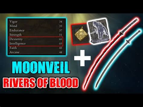 Elden Ring - OP Dual Katana Rivers of Blood + Moonveil | Dexterity ...