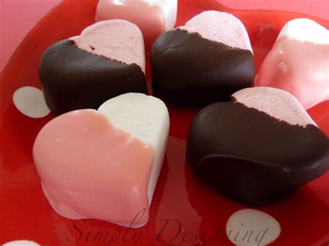 Chocolate Covered Marshmallow Hearts