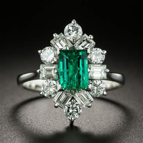 Estate .73 Carat Emerald and Diamond Ring