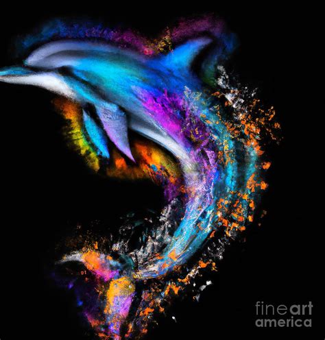 A Colorful Dolphin Digital Art by Besas-designs - Fine Art America