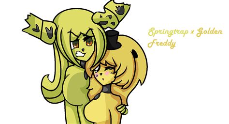 Five Nights In Anime Golden Freddy x Springtrap I'm only 11 but I love the designs and this game ...