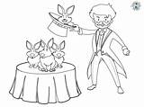 Circus Magician Coloring Page  Treasure Hunt 4 Kids sketch template