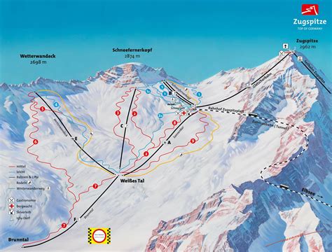 Pistenplan Zugspitze