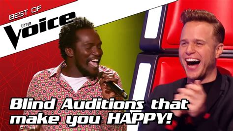 TOP 10 | HAPPY & FUNNY Blind Auditions that make you SMILE in The Voice ...