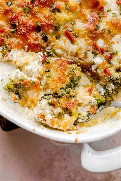 Cheesy Broccoli Casserole Recipe with Bacon | Diethood