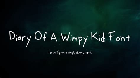 Diary Of A Wimpy Kid Font : Download Free for Desktop & Webfont