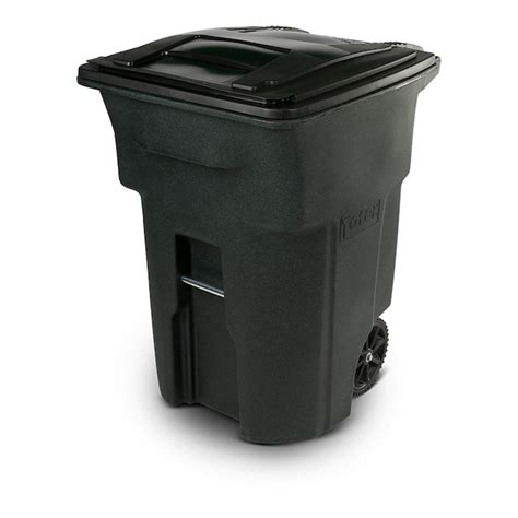 Toter 96-Gallon Greenstone Plastic Wheeled Indoor/Outdoor Hinged Lid Trash Can 025596-01GRS at ...