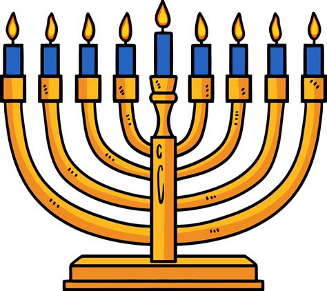 hanukkah menorah dibujos animados color clipart 12626373 Vector en Vecteezy