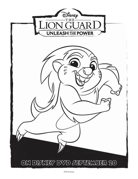 Disney Lion Guard Bunga Coloring Page - Mama Likes This