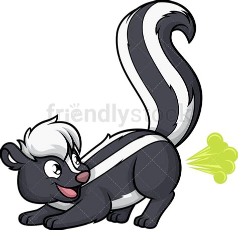 Stinky Skunk Cartoon Clipart Vector - FriendlyStock