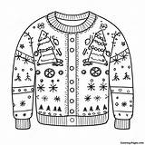 Ugly Christmas Sweater Coloring Page  Pagescom sketch template