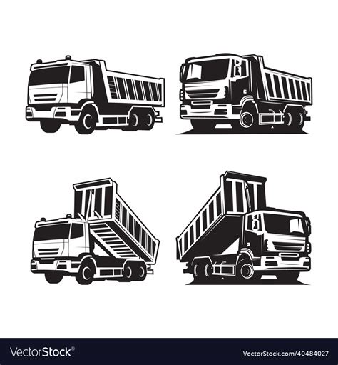 Dump truck Royalty Free Vector Image - VectorStock