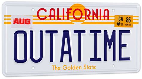 "Outatime" DeLorean - 1/1 License Plate Replica | at Mighty Ape NZ