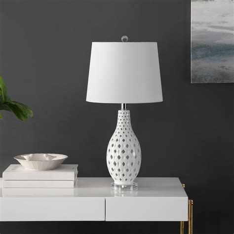 Safavieh Harlem 25 in. Modern Ceramic Table Lamp, White - Walmart.com - Walmart.com