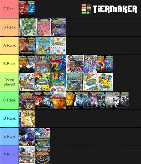 Pokemon Games Tier List (Community Rankings) - TierMaker