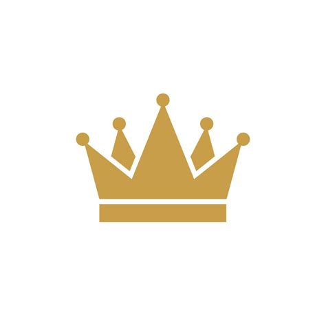 gold color king queen crown symbol vector template 5352431 Vector Art ...