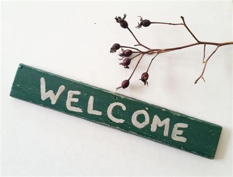 Welcome Sign . Vintage Wood Wall Sign . Farmhouse Style . | Etsy ...