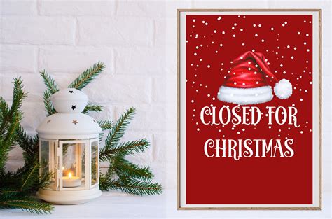 Closed for Christmas, Closed for Christmas Sign, Digital Download ...