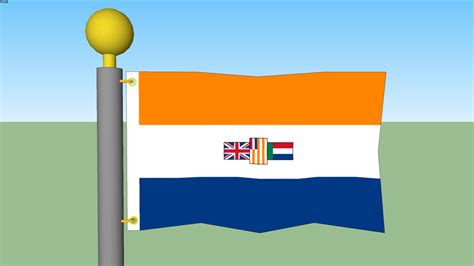 Flag of South Africa (1928-1994) with Flagpole | 3D Warehouse