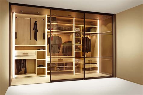 Walk-in Wardrobe with Tinted Glass Sliding doors - Best Prices on Sleek Modular Kitchens ...