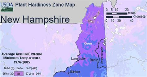 USDA Hardiness Zone Map For New Hampshire - The Garden Magazine