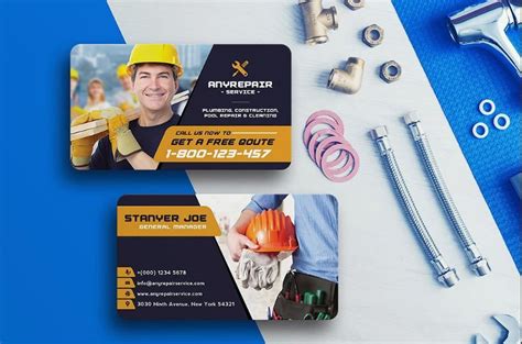 Plumbing business cards Design Templates - Texty Cafe | Business card template design, Free ...