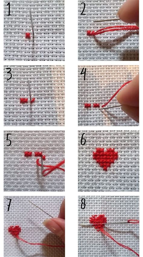 Cross Stitch Beginner, Mini Cross Stitch, Cross Stitch Heart, Cross Stitch Borders, Simple Cross ...