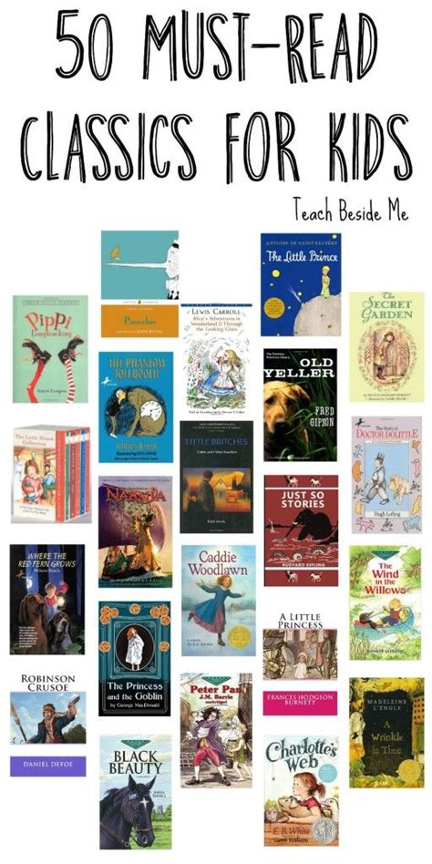 50 Must Read Classic Books for Kids | Kids reading, Homeschool reading ...